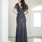 ADRIANNA PAPELL PLATINUM BRIDESMAID DRESSES: ADRIANNA PAPELL 40452