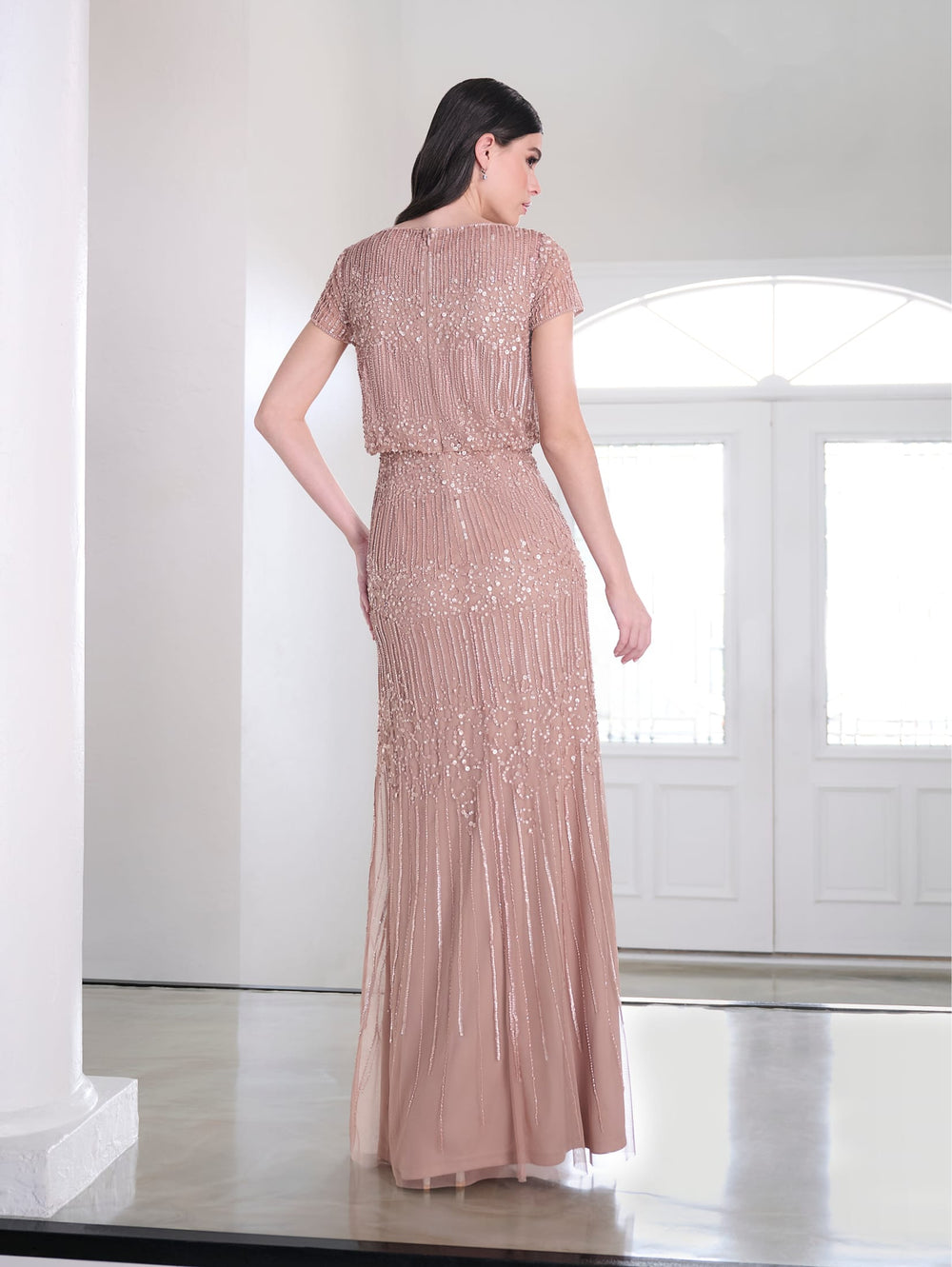 where to donate bridesmaid dresses Adrianna Papell AP1E200026 Long Formal Halter Evening Gown main image 1