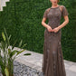 ADRIANNA PAPELL PLATINUM BRIDESMAID DRESSES: ADRIANNA PAPELL 40472