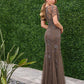 ADRIANNA PAPELL PLATINUM BRIDESMAID DRESSES: ADRIANNA PAPELL 40472