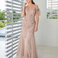 ADRIANNA PAPELL PLATINUM BRIDESMAID DRESSES: ADRIANNA PAPELL 40482