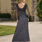 ADRIANNA PAPELL PLATINUM BRIDESMAID DRESSES: ADRIANNA PAPELL 40488