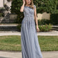 ADRIANNA PAPELL PLATINUM BRIDESMAID DRESSES: ADRIANNA PAPELL 40489