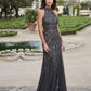 ADRIANNA PAPELL PLATINUM BRIDESMAID DRESSES: ADRIANNA PAPELL 40491