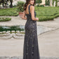 ADRIANNA PAPELL PLATINUM BRIDESMAID DRESSES: ADRIANNA PAPELL 40491