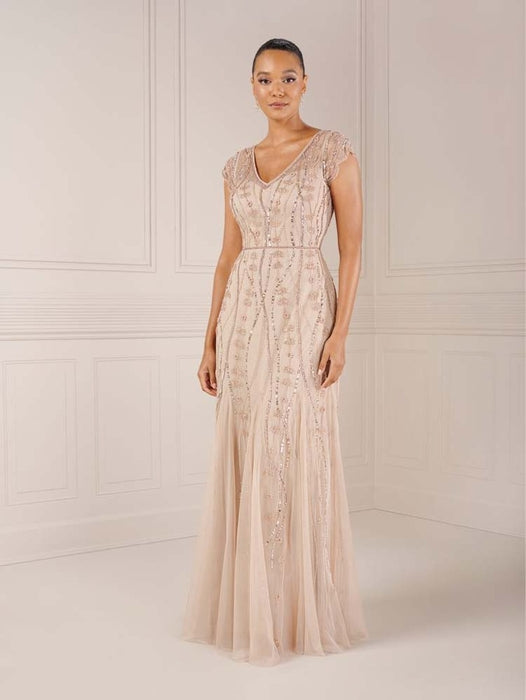 adrianna papell bridesmaid dresses 40500 Platinum Bridesmaids over beaded gown Adrianna Papell 40353 Bridesmaid Dress